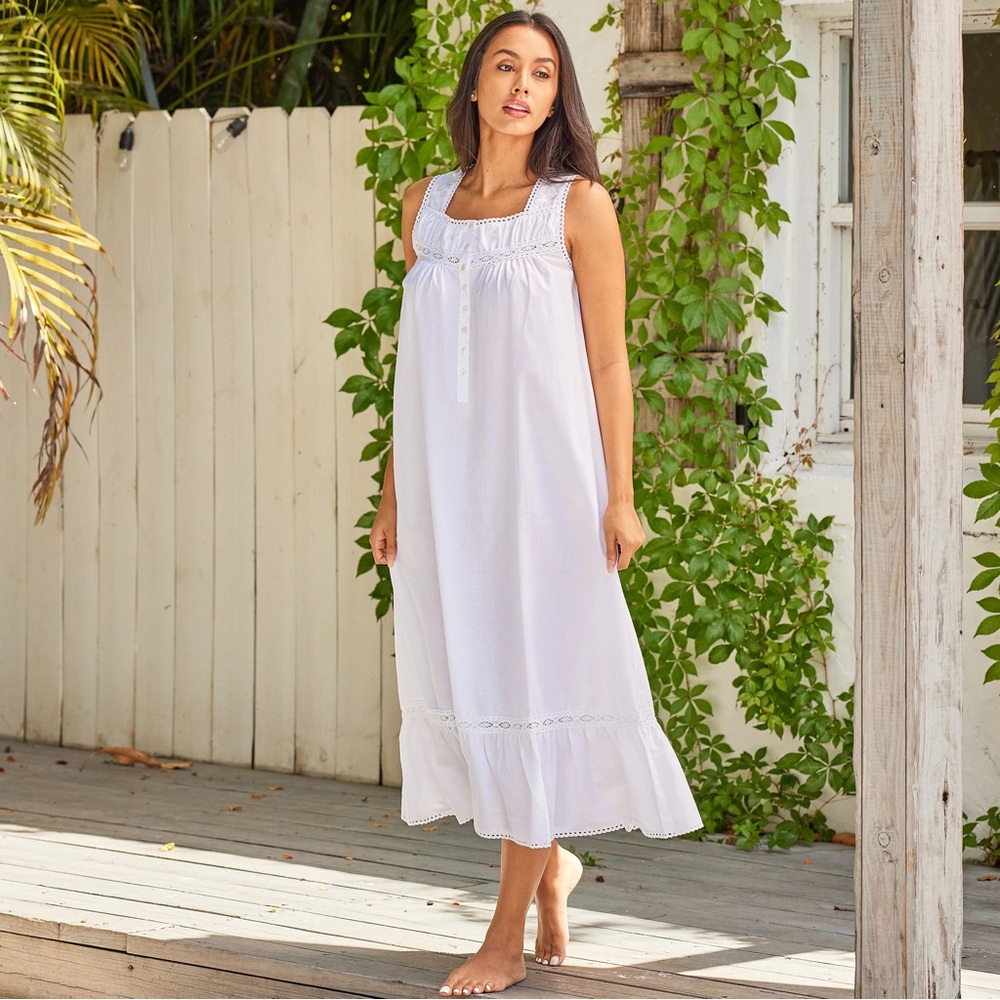 NWT ALEXANDER DEL ROSSA 100% Cotton Victorian Nightgown Size Small